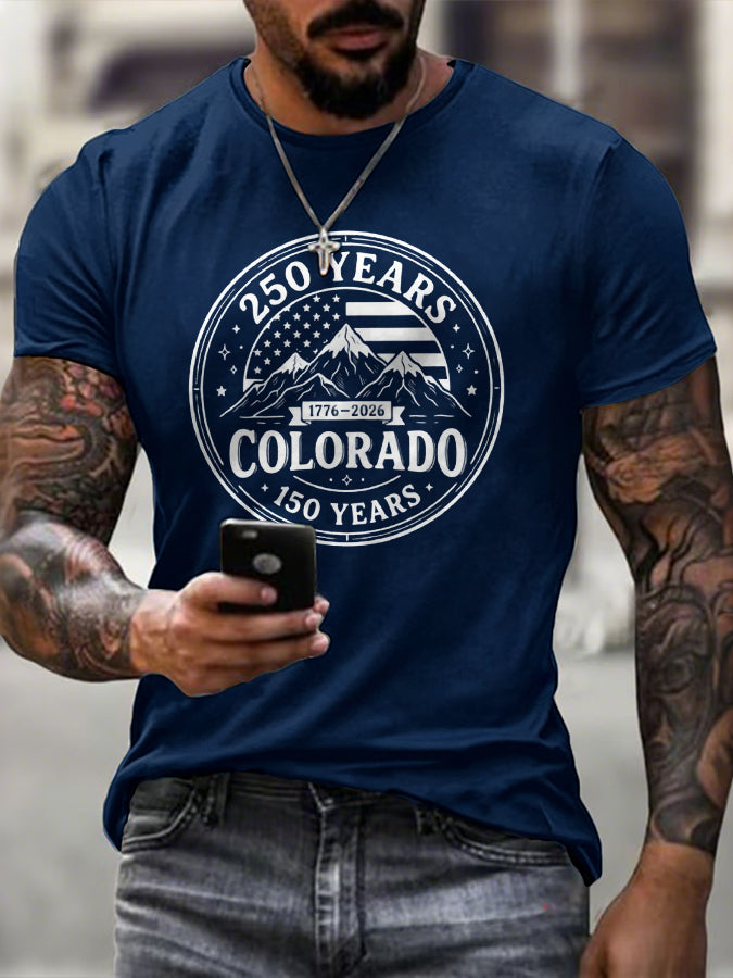 Male COLORADO STRONG Printed T-Shirt