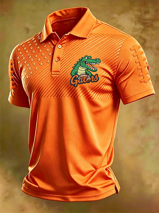 Men'S Retro Football Polo Shirt