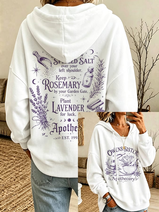 Women's Always Throw Spilled Salt Over Your Left Shoulder Print Casual Sweatshirt