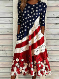 Women's Vintage 250th Anniversary Floral Art Print Dress