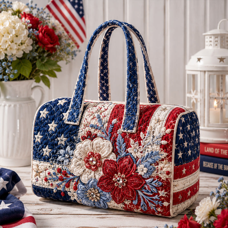Women's Patriotic-Style Flag Florals Mini Bag