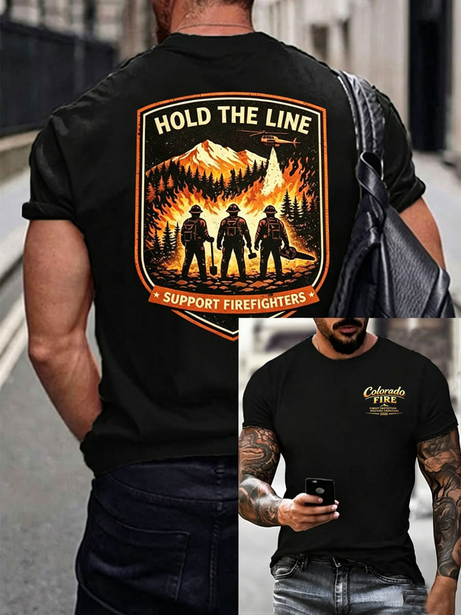 Men's Forest Fire Print T-Shirt