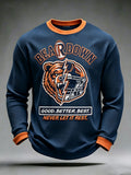 Men's Football Good Better Best Print Men's Waffle Crewneck Sweatshirt