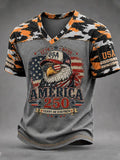 Men's America 250th Anniversary Art Print Casual T-Shirt