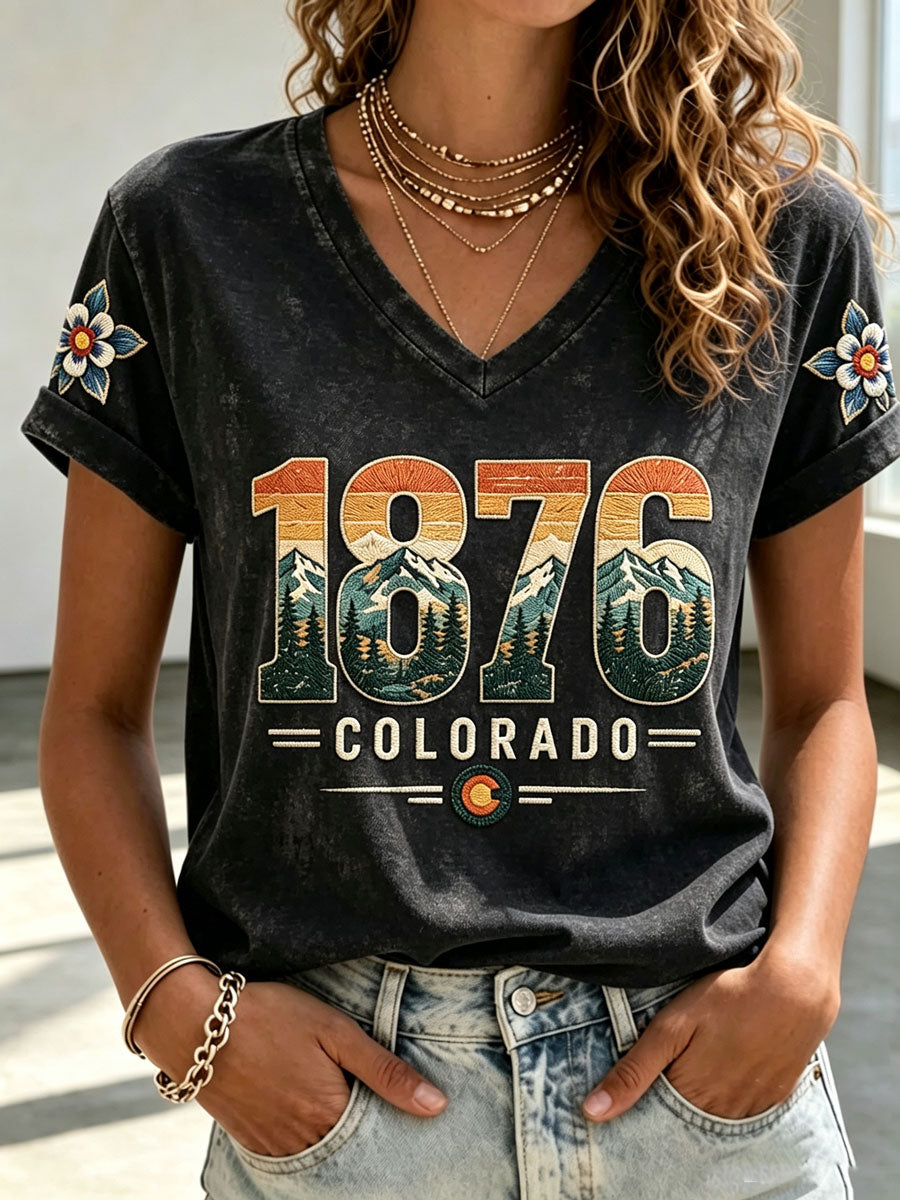Women's Colorado 150years Anniversary Casual T-shirt