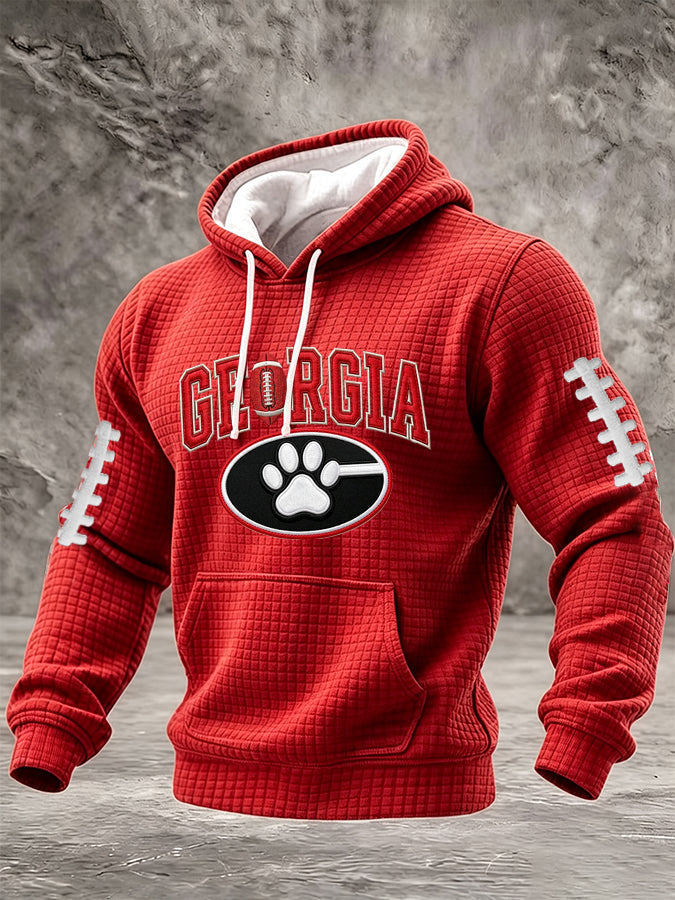 Men'S University Football Team Fans Football Printed Casual Hoodie
