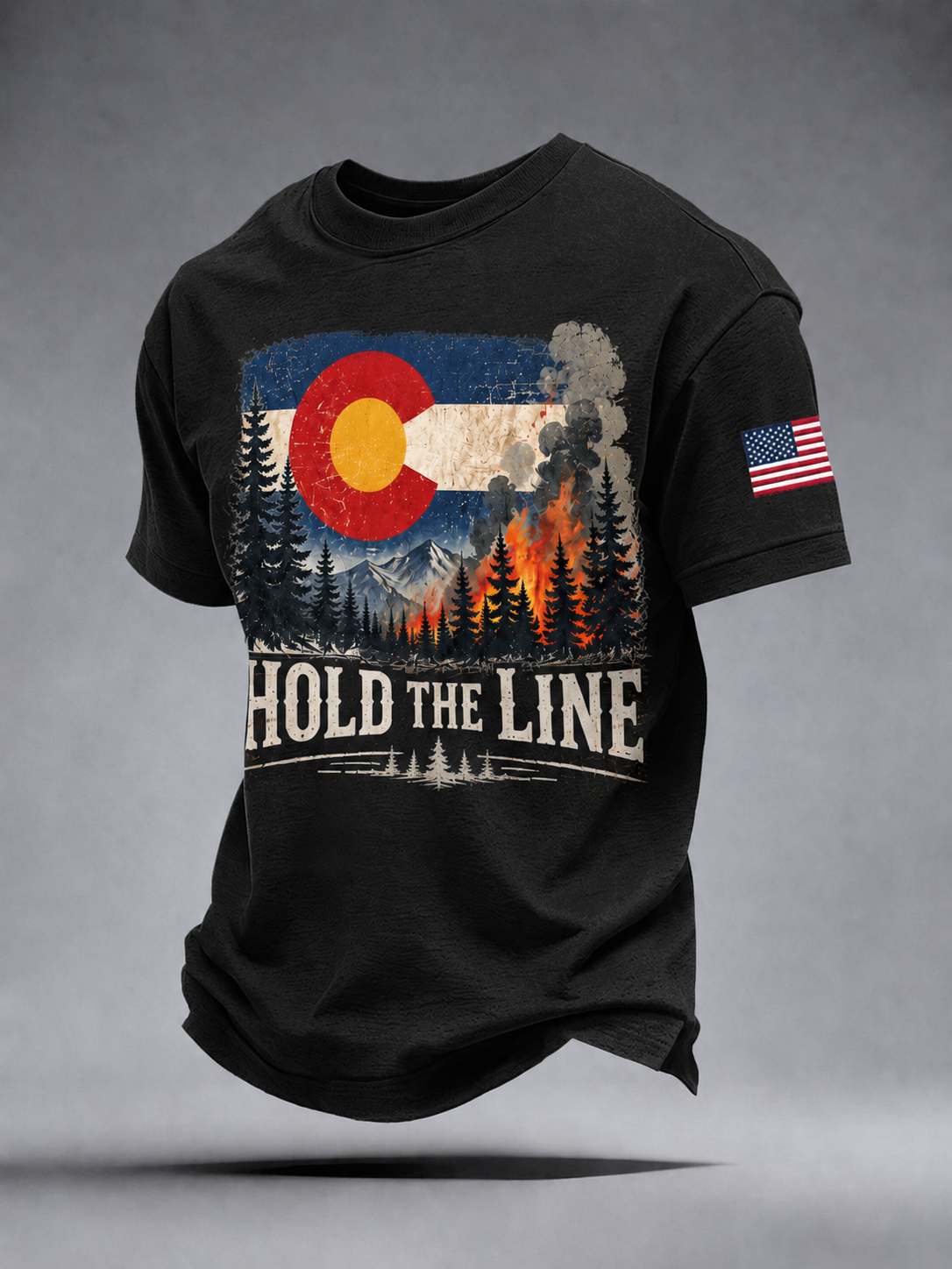 Men'S Colorado Strong: Rising From The Ashesn Printed T-Shirt