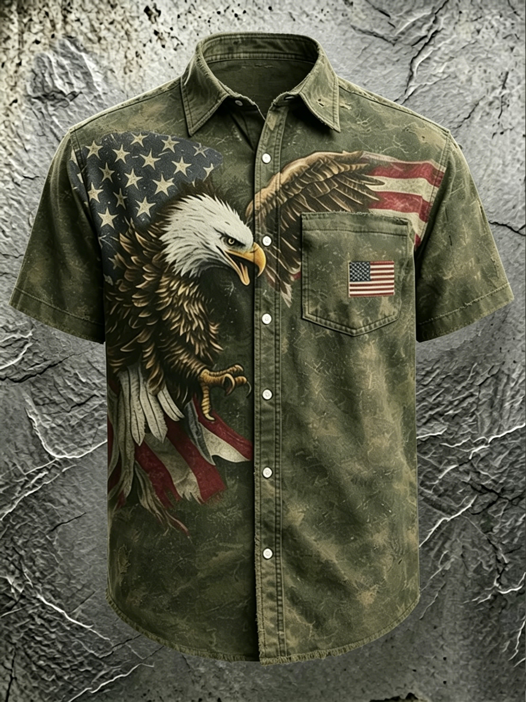 250Th Anniversary Of The United States Independence Day Chest Pocket Holiday Hawaiian Shirt