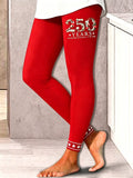 Women's  250 Years Of Freedom Flower Art Print Leggings