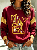 Women's Football Printed Casual Sweatshirt
