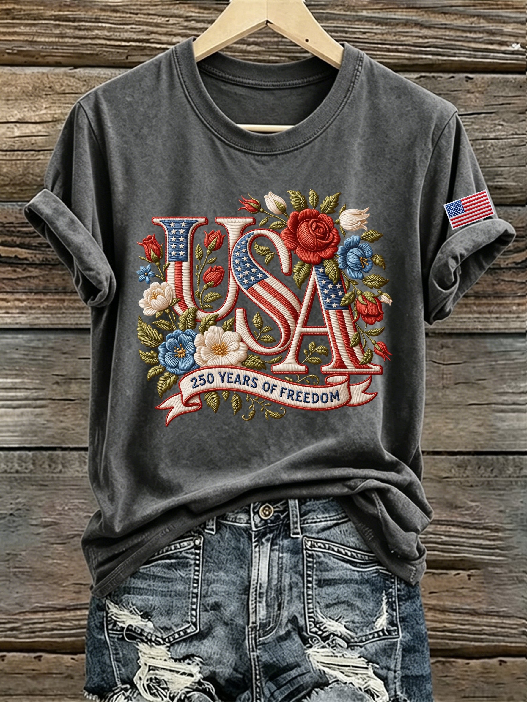 Women's 250 Years Of Freedom Print T-shirt