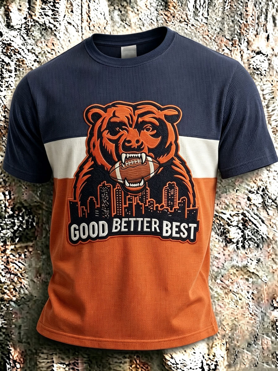 Men's Football Good Better Best printed short sleeved T-shirt