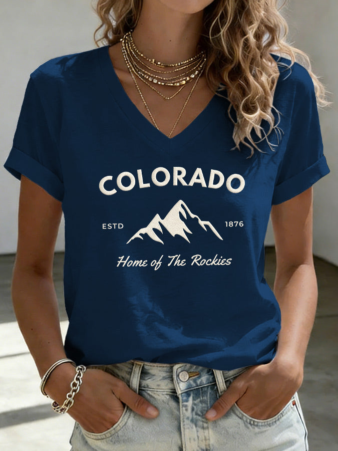 Women'S Casual Colorado Strong T-Shirt