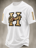 Men'S Football Fans Printed Waffle T-Shirt