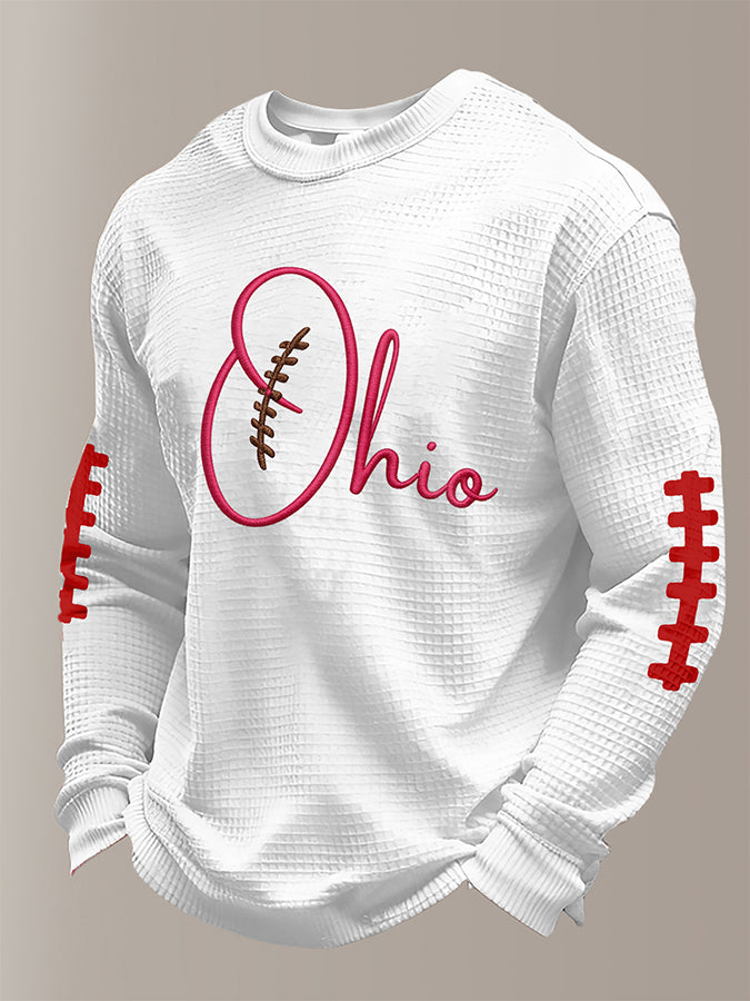 Men'S Rugby Printed Waffle T-Shirt
