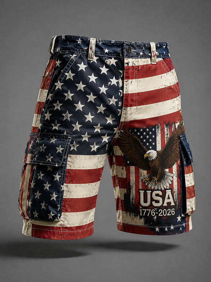 Men's Independence Day 250th Anniversary Printed Shorts