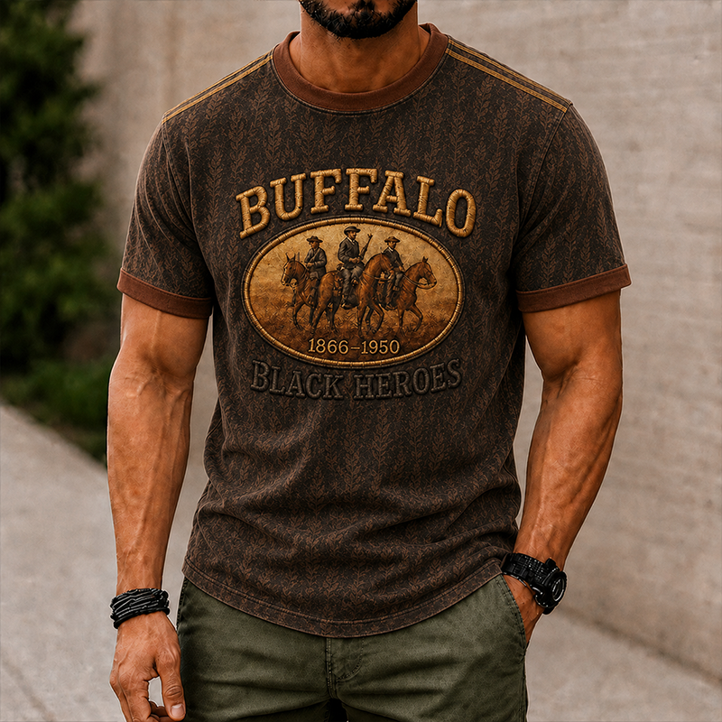 Men's Buffalo Soldier Summer Crew Neck T-Shirt