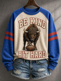 Women's Football Printed Casual Sweatshirt