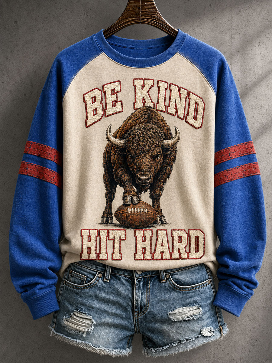 Women's Football Printed Casual Sweatshirt