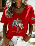 Women's USA 1776-2026 Print Casual T-shirt