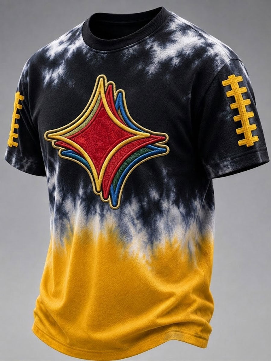 Men's American Football Fan Memorial Print T-Shirt