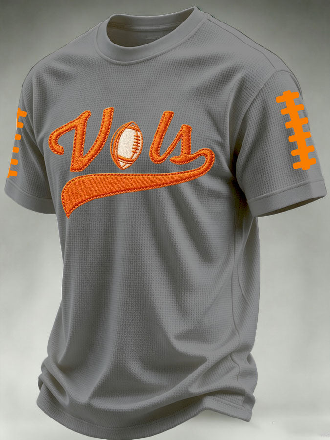Men'S Football Print Waffle T-Shirt