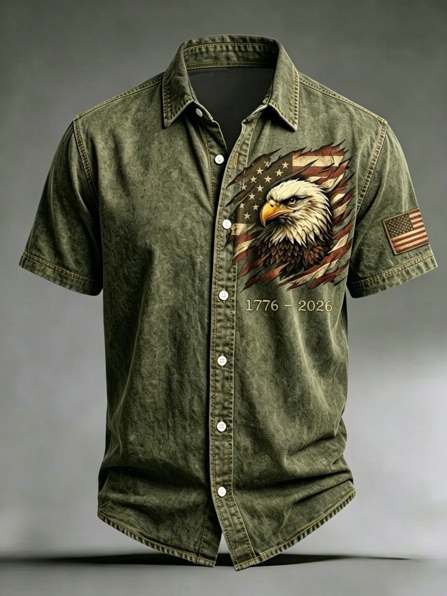 Men'S 250Th Anniversary National Print  Shirt