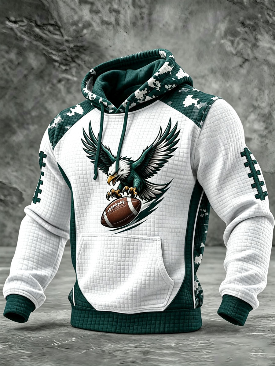 Men's Football Printed Casual Hoodie