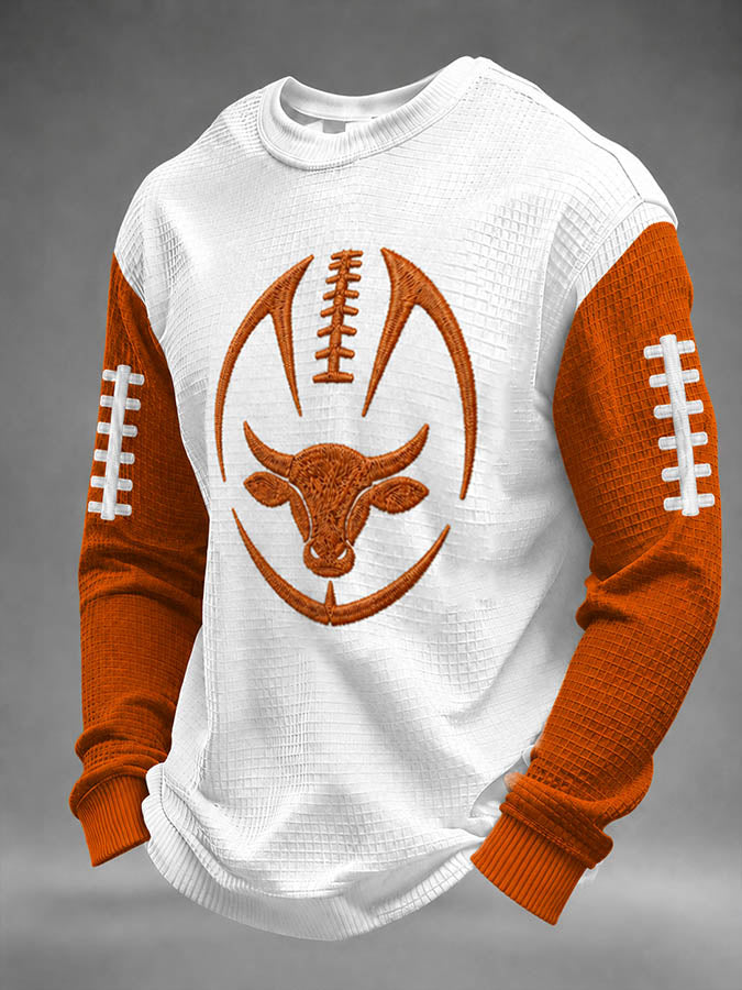Men'S Football  Printed Waffle T-Shirt