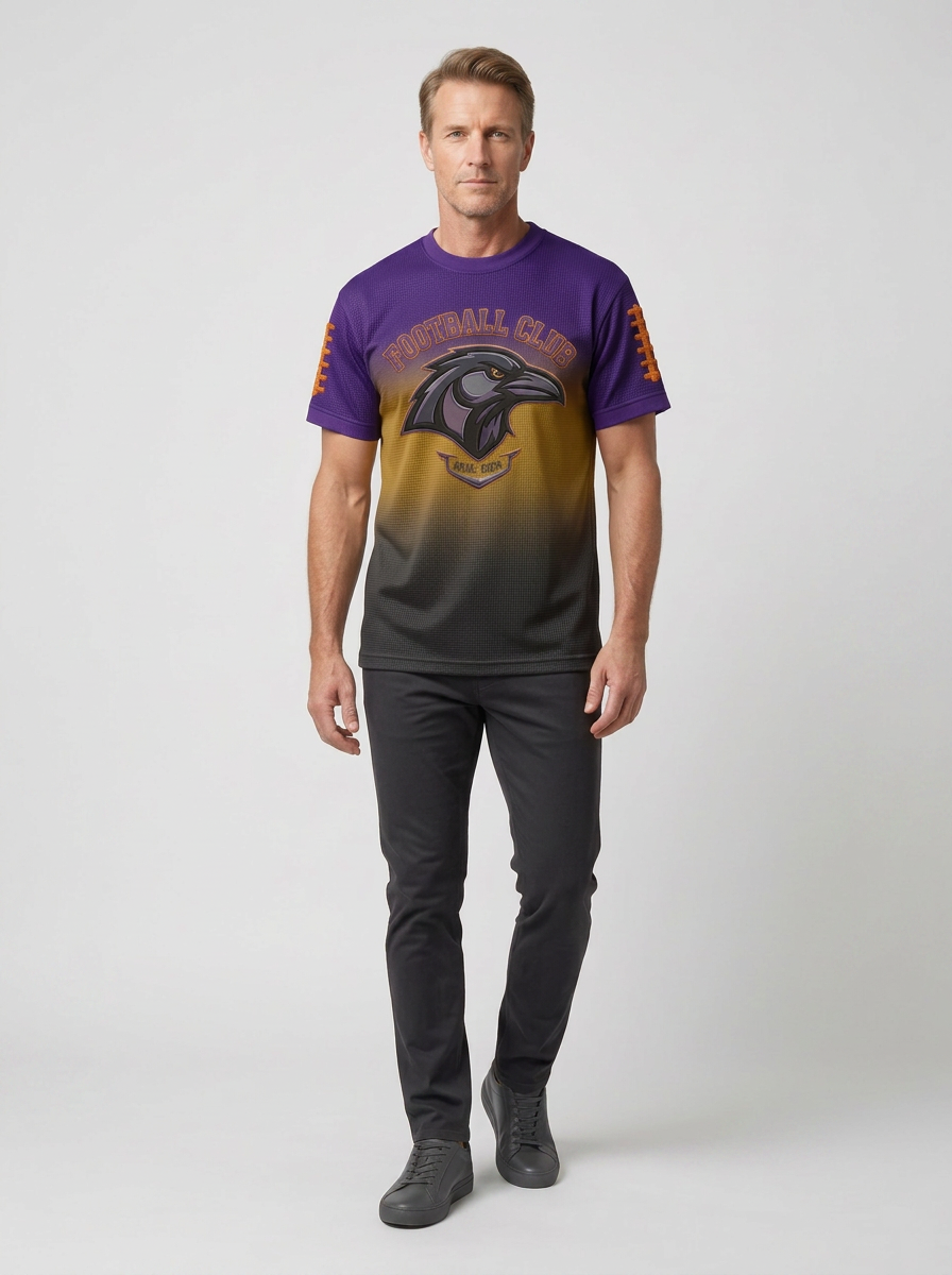 Men's Baltimore Ravens Football Club Raven Head Printed T-shirt
