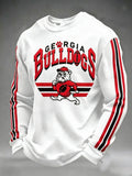 Men'S Football Game Printed Waffle Sweatshirt