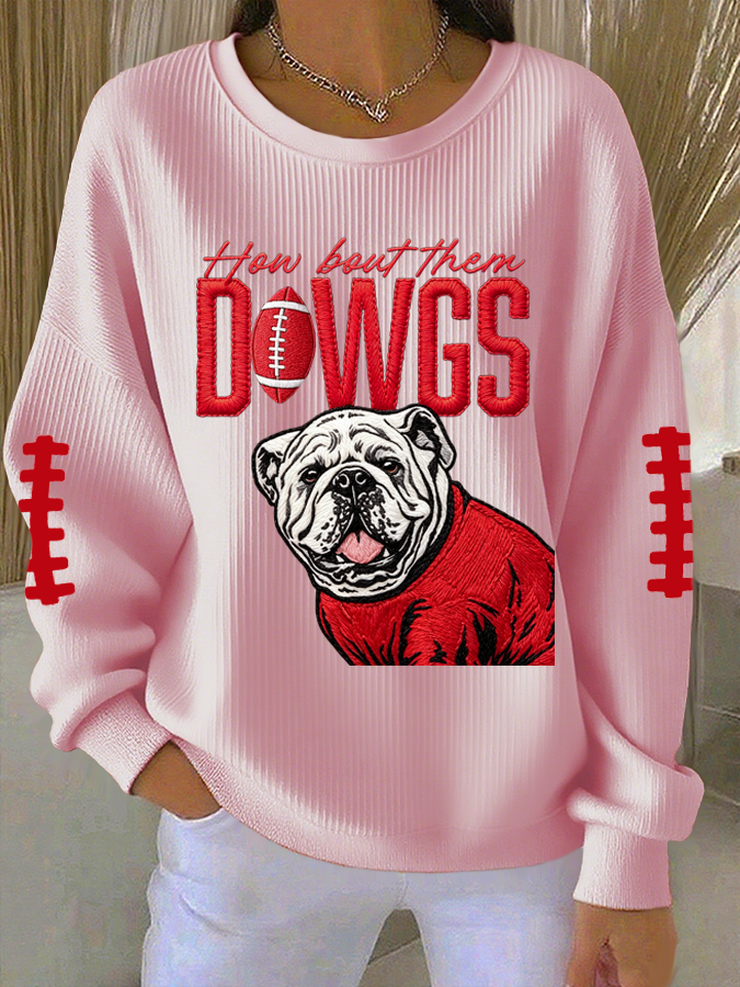 Women'S Football Print Casual Sweatshirt