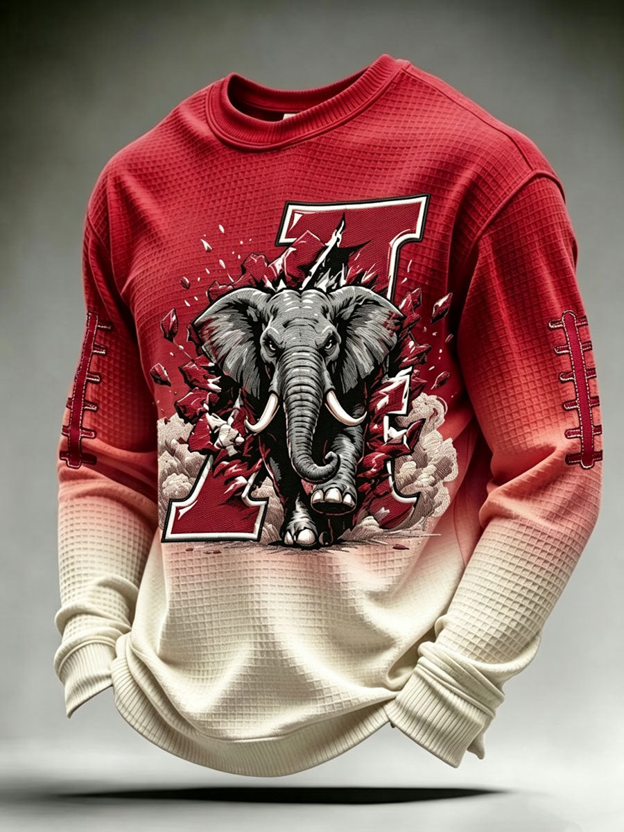 Men's Rugby Pattern Waffle T-shirt
