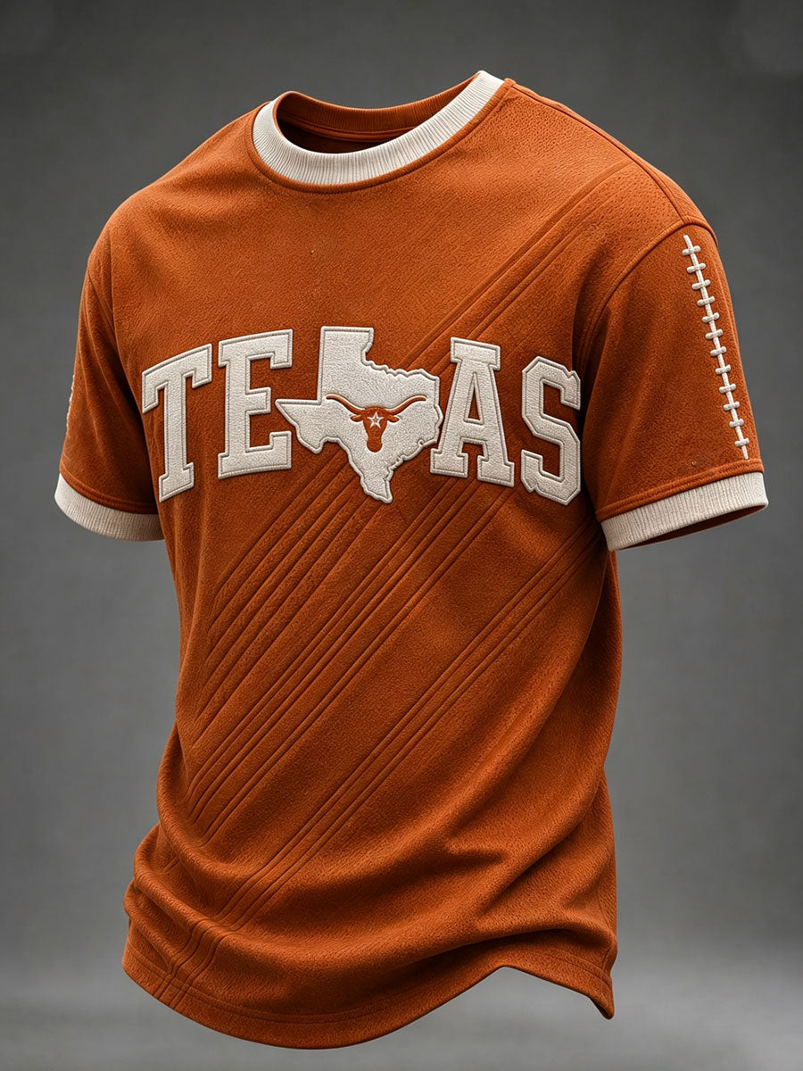Men's Football Print Casual T-Shirt