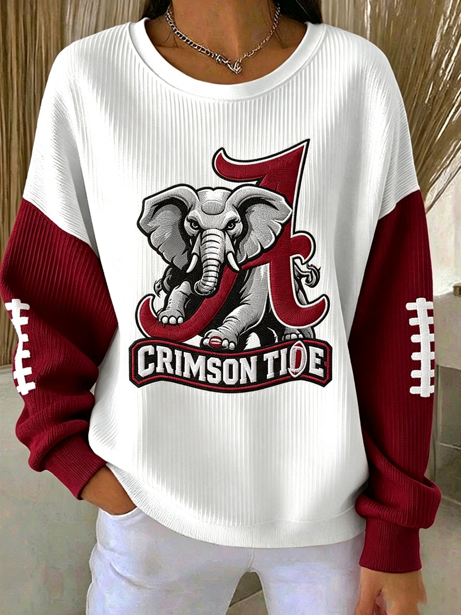 Women'S Football Print Casual Sweatshirt