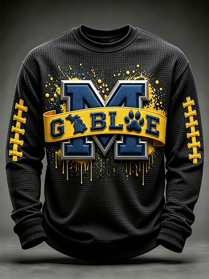 Men'S Rugby Printed Waffle T-Shirt