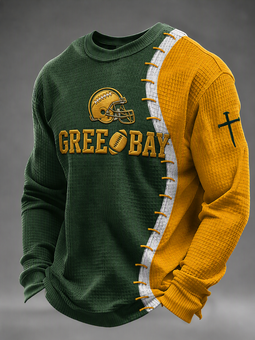 Men'S Football Fan Print Casual Top