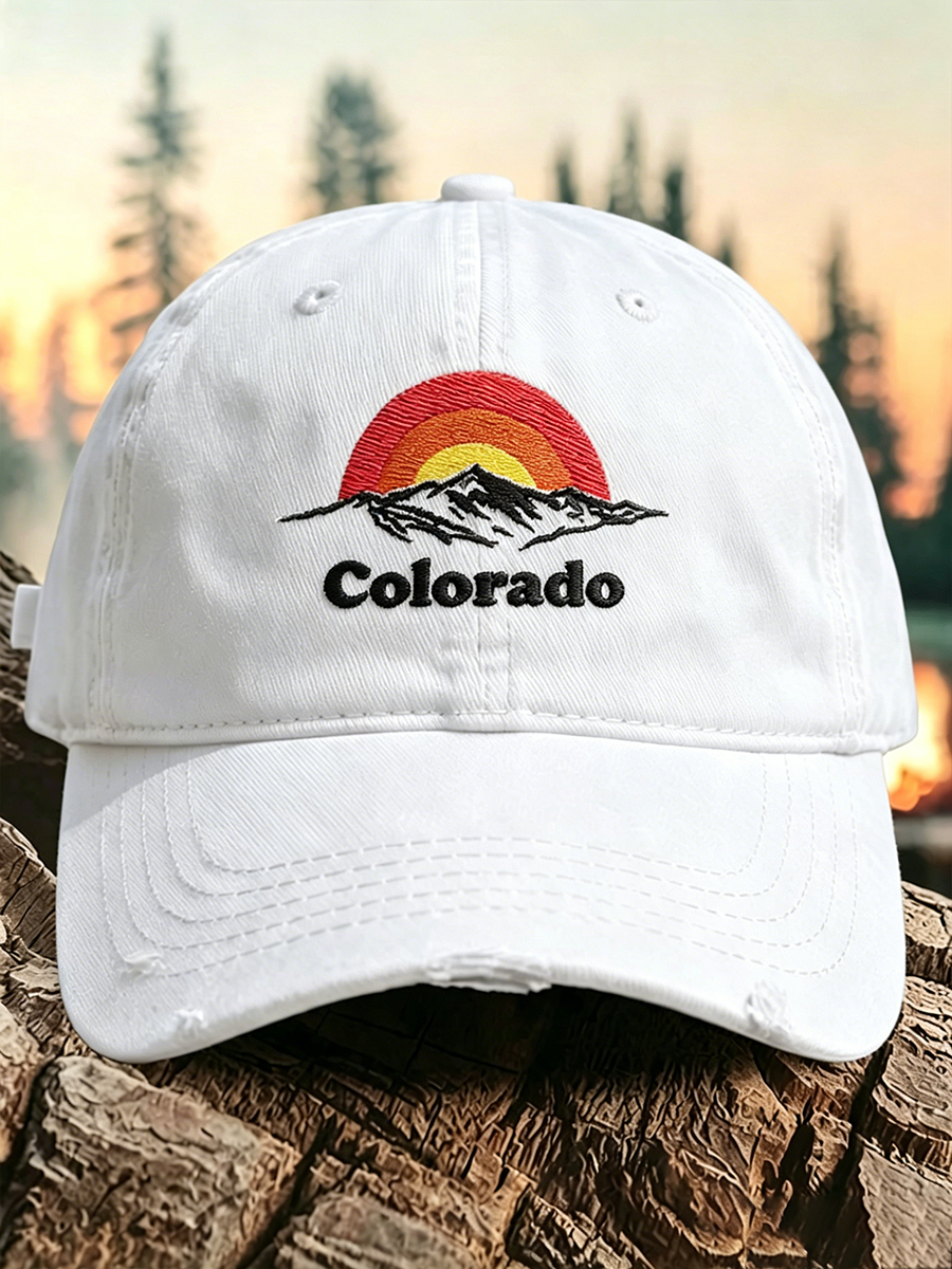 Retro Colorado Strong Colorado Wildfires Praying For The Firefighters Print Baseball Cap