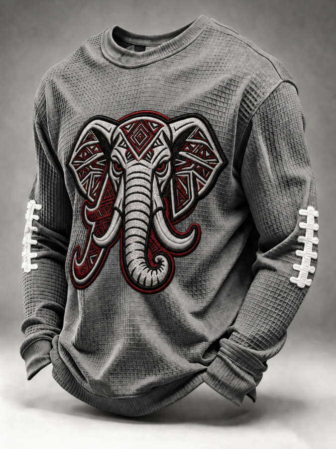 Men'S Football  Printed Waffle T-Shirt