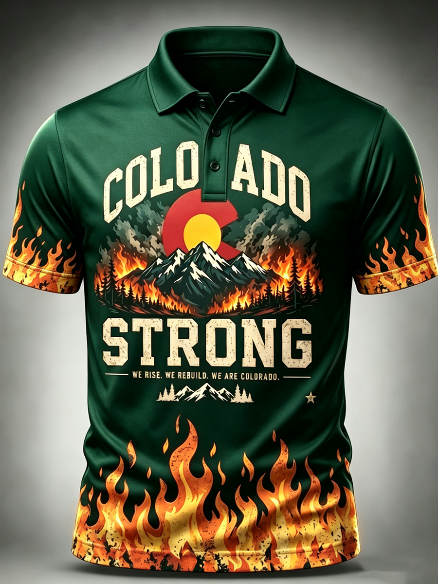 Men'S Colorado Strong Print Short Sleeve T-Shirt