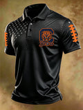 Men'S Retro Football Polo Shirt
