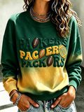 Women's Football Printed Casual Sweatshirt