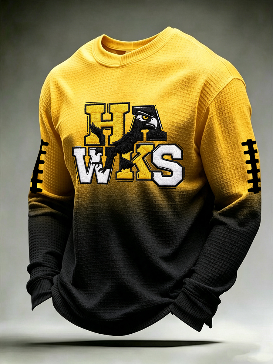 Men'S Football Printed Waffle T-Shirt