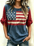 Women's Retro Independence Day We The People 1776-2026 Print Shirt
