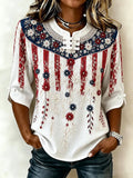 Women's Fashion Floral Print Shirt