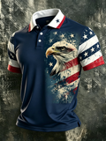 Men'S Casual 250Th Anniversary Celebration Of The Founding Of The United States, Geometric Personalized Printed Polo Shirt