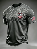 Men'S Casual Crew-Neck T-Shirt With U.S. 250th Anniversary Print