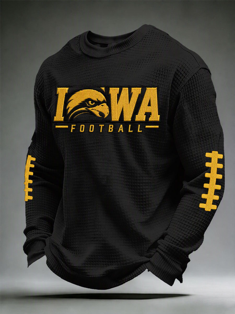 Men'S Football Printed Waffle T-Shirt