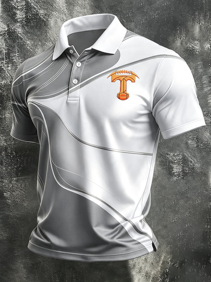 Men's Football Team Fans Football Print Casual Polo