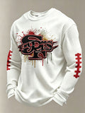Men'S Football Fans Printed Waffle T-Shirt
